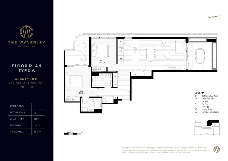 Floorplan of Homely apartment listing, 308/15-17 Waverley Street, Southport QLD 4215