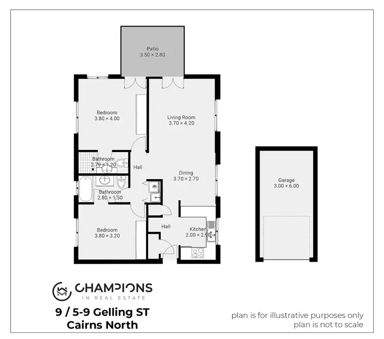 Floorplan of Homely apartment listing, 9/5-9 Gelling St, Cairns North QLD 4870