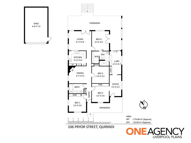 Floorplan of Homely house listing, 106 Pryor Street, Quirindi NSW 2343
