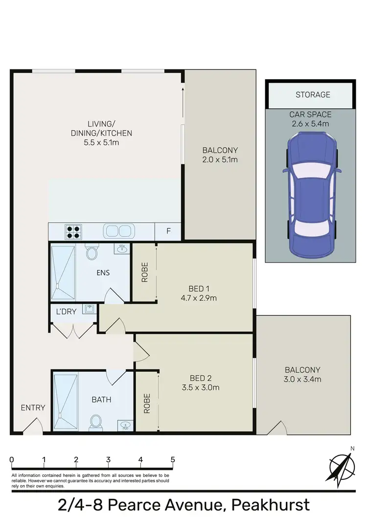 Floorplan of Homely apartment listing, 2/4-8 PEARCE AVENUE, Peakhurst NSW 2210