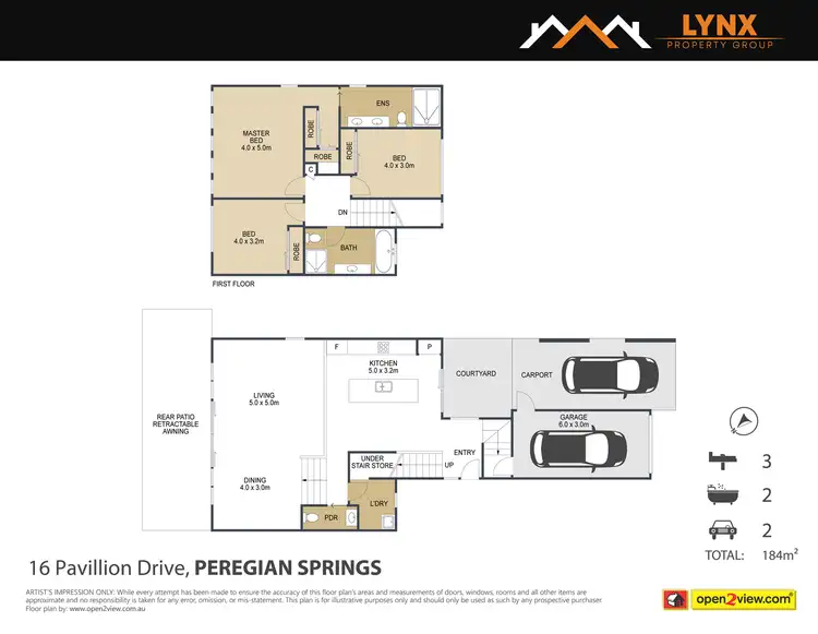 Floorplan of Homely semi-detached listing, 16 Pavilion Drive, Peregian Springs QLD 4573
