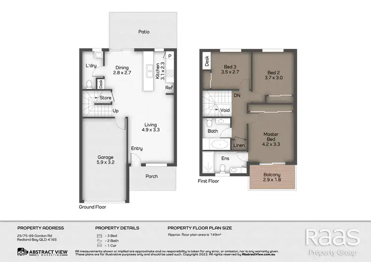 Floorplan of Homely townhouse listing, 25/75 Gordon Road, Redland Bay QLD 4165
