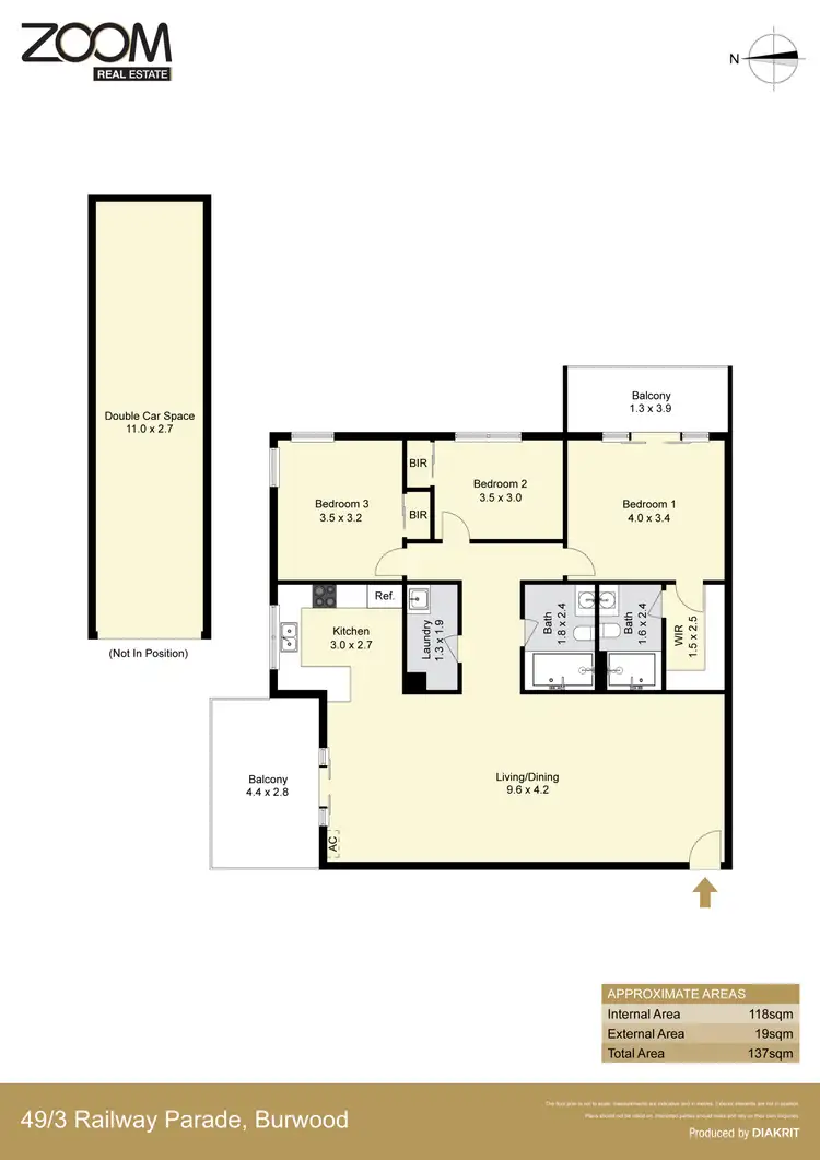 Floorplan of Homely apartment listing, 49/3 Railway Parade, Burwood NSW 2134