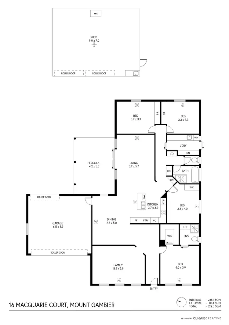 Floorplan of Homely house listing, 16 Macquarie Court, Mount Gambier SA 5290