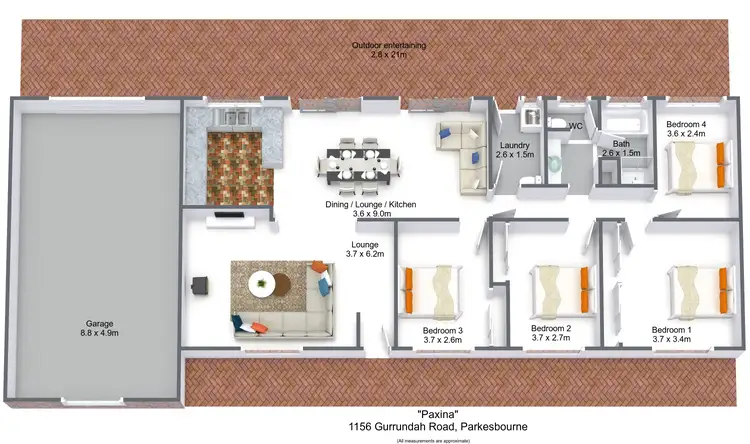 Floorplan of Homely rural property listing, 1156 Gurrundah Road, Parkesbourne NSW 2580
