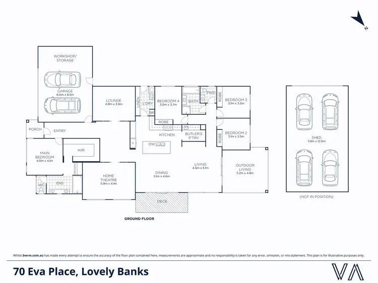 Floorplan of Homely house listing, 70 Eva Place, Lovely Banks VIC 3213