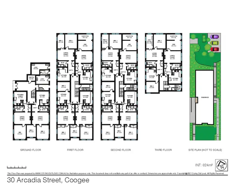 Floorplan of Homely block of units listing, 30 Arcadia Street, Coogee NSW 2034