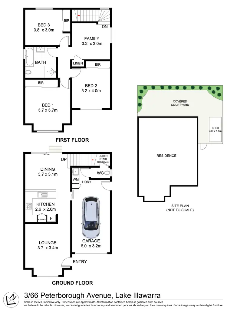 Floorplan of Homely townhouse listing, 3/66 Peterborough Avenue, Lake Illawarra NSW 2528