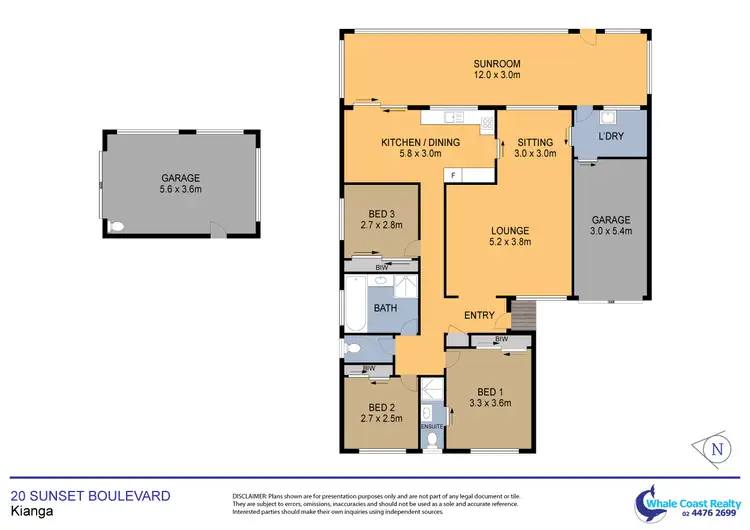 Floorplan of Homely house listing, 20 Sunset Boulevard, Kianga NSW 2546