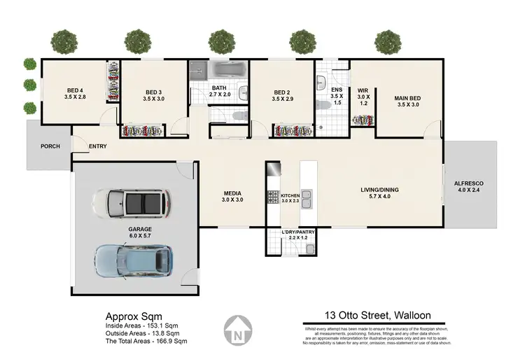 Floorplan of Homely house listing, 13 Otto Street, Walloon QLD 4306