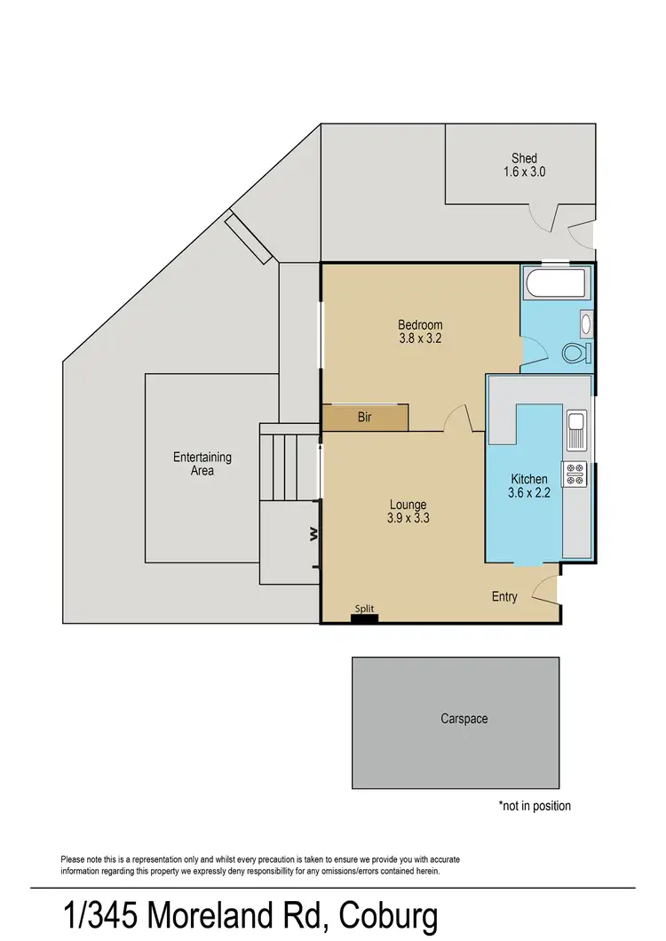 Floorplan of Homely apartment listing, 1/345 Moreland Road, Coburg VIC 3058