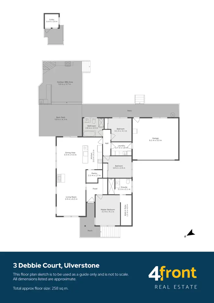 Floorplan of Homely house listing, 3 Debbie Court, Ulverstone TAS 7315