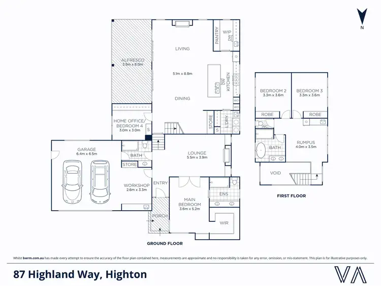 Floorplan of Homely house listing, 87 Highland Way, Highton VIC 3216
