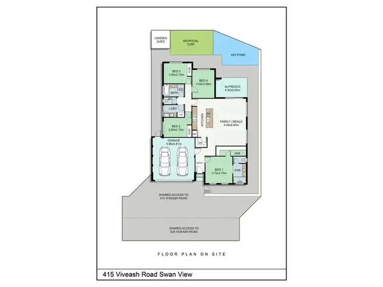 Floorplan of Homely house listing, 415 Viveash Road, Swan View WA 6056