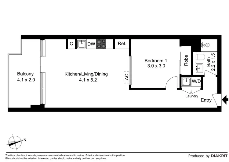 Floorplan of Homely apartment listing, 710D/615 Victoria Street, Abbotsford VIC 3067