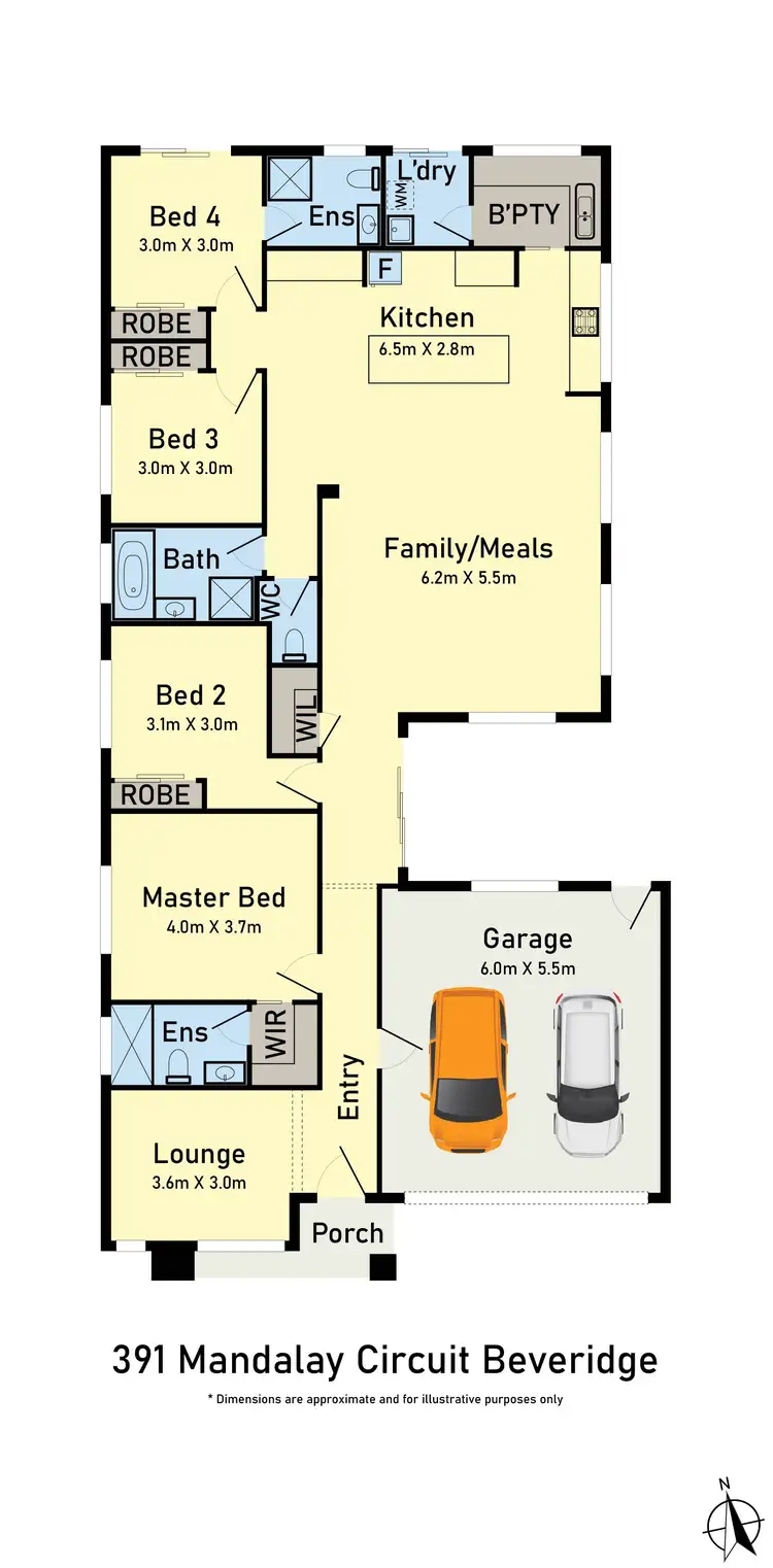 Floorplan of Homely house listing, 391 MANDALAY CIRCUIT, Beveridge VIC 3753