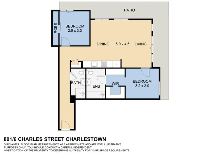Floorplan of Homely unit listing, 801/6-8 Charles Street, Charlestown NSW 2290