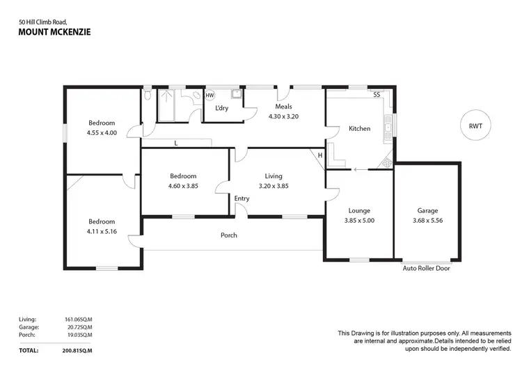 Floorplan of Homely rural property listing, 50 Hillclimb Road, Mount Mckenzie SA 5353