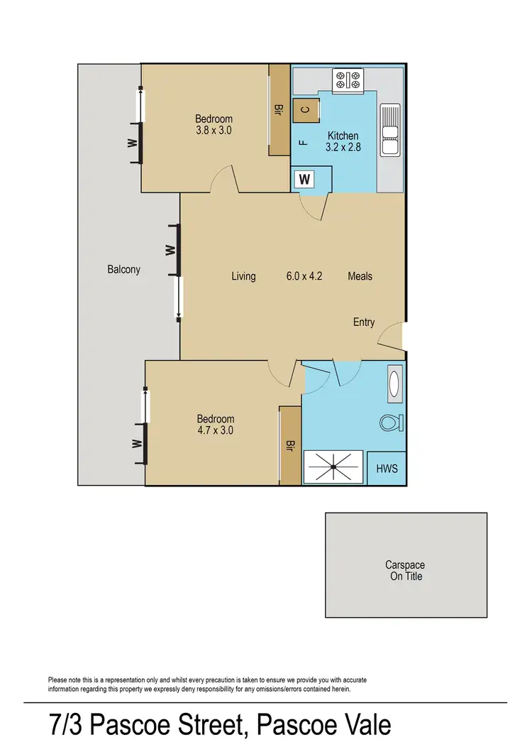 Floorplan of Homely apartment listing, 7/3 Pascoe Street, Pascoe Vale VIC 3044