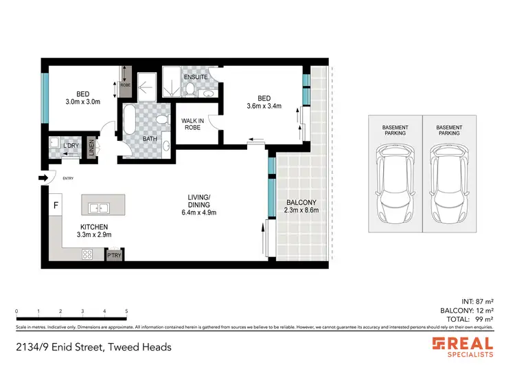 Floorplan of Homely apartment listing, 2134/9 Enid Street, Tweed Heads NSW 2485