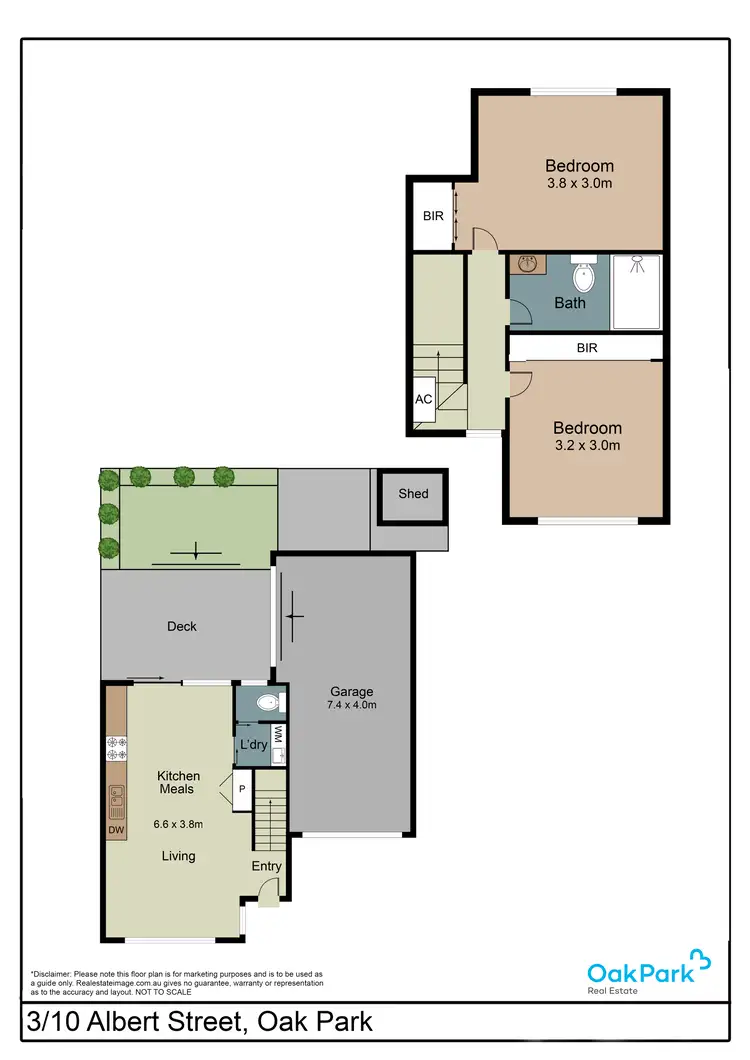 Floorplan of Homely townhouse listing, 3/10 Albert Street, Oak Park VIC 3046