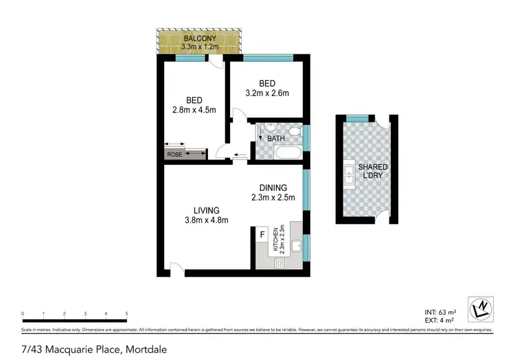Floorplan of Homely apartment listing, 7/43 Macquarie Place, Mortdale NSW 2223