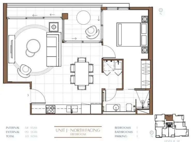 Floorplan of Homely apartment listing, 509/372 Marine Parade, Labrador QLD 4215