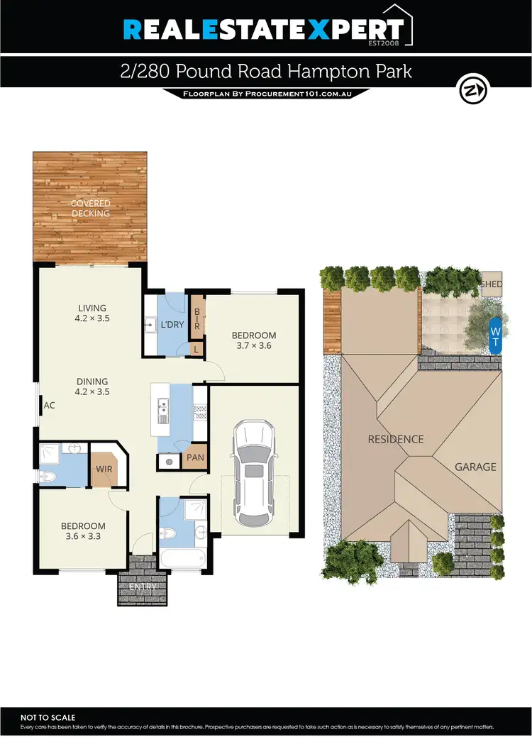 Floorplan of Homely unit listing, 2/280 Pound Road, Hampton Park VIC 3976