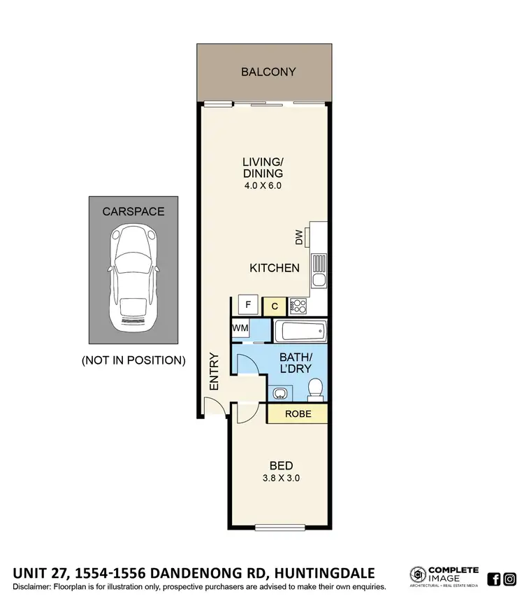 Floorplan of Homely unit listing, 27/1554-1556 Dandenong Road, Huntingdale VIC 3166
