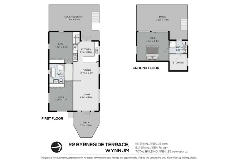 Floorplan of Homely house listing, 22 Byrneside Terrace, Wynnum QLD 4178
