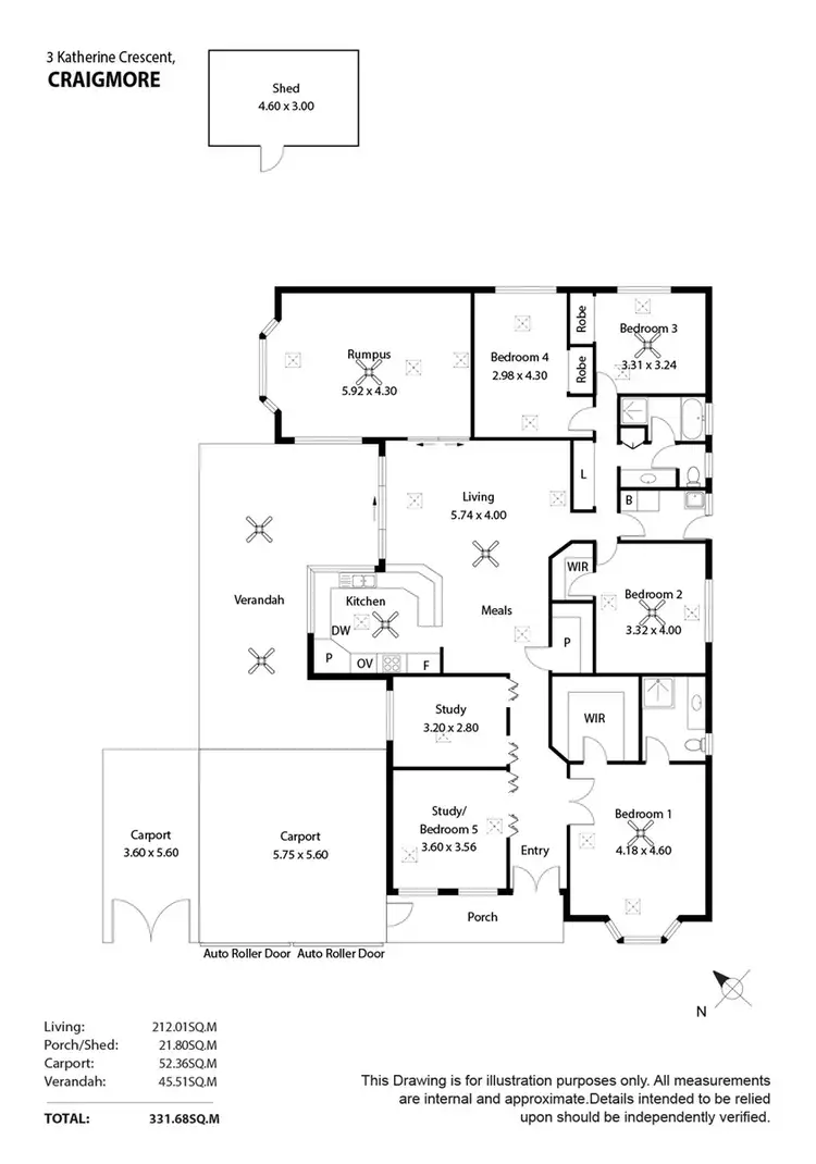Floorplan of Homely house listing, 3 Katherine Crescent, Craigmore SA 5114