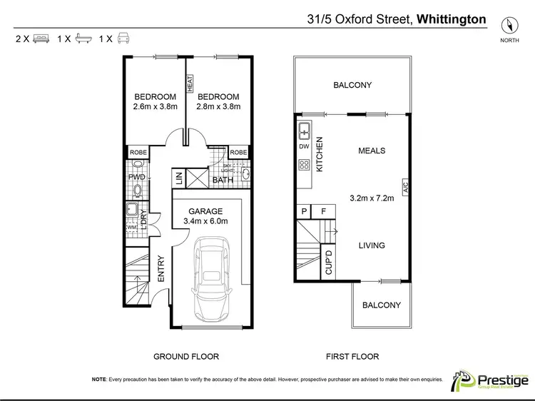 Floorplan of Homely townhouse listing, 31/5 Oxford Street, Whittington VIC 3219