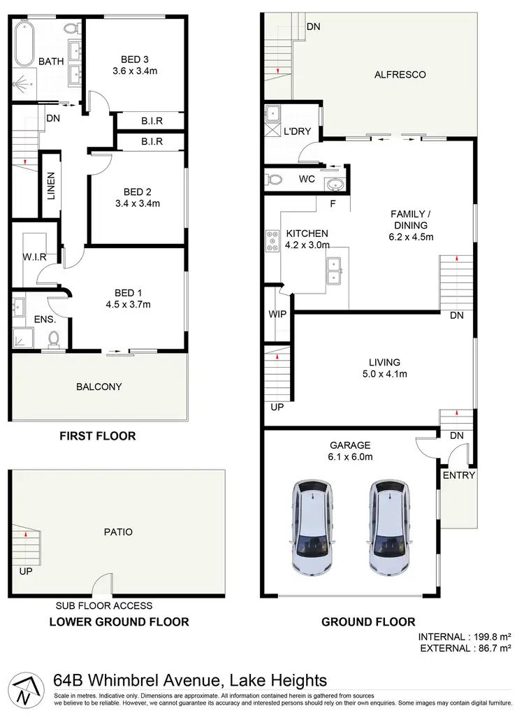 Floorplan of Homely house listing, 64B Whimbrel Avenue, Lake Heights NSW 2502