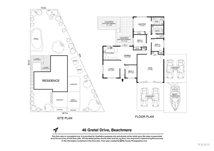 Floorplan of Homely house listing, 46 Gretel Drive, Beachmere QLD 4510