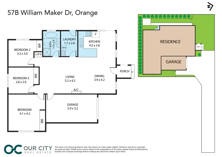 Floorplan of Homely house listing, 57B William Maker Drive, Orange NSW 2800