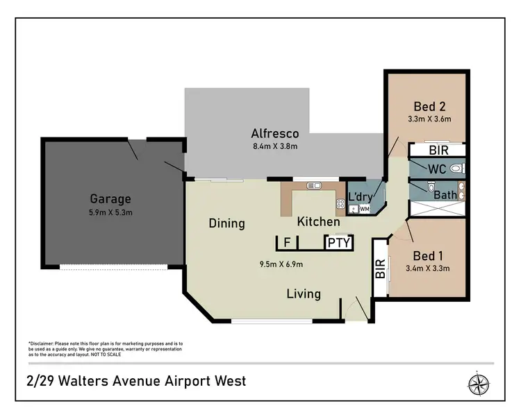Floorplan of Homely unit listing, 2/29 Walters Avenue, Airport West VIC 3042