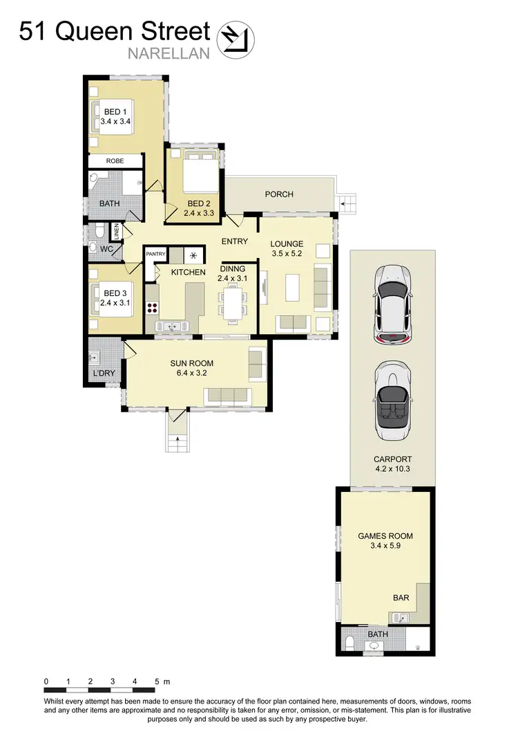 Floorplan of Homely house listing, 51 Queen Street, Narellan NSW 2567
