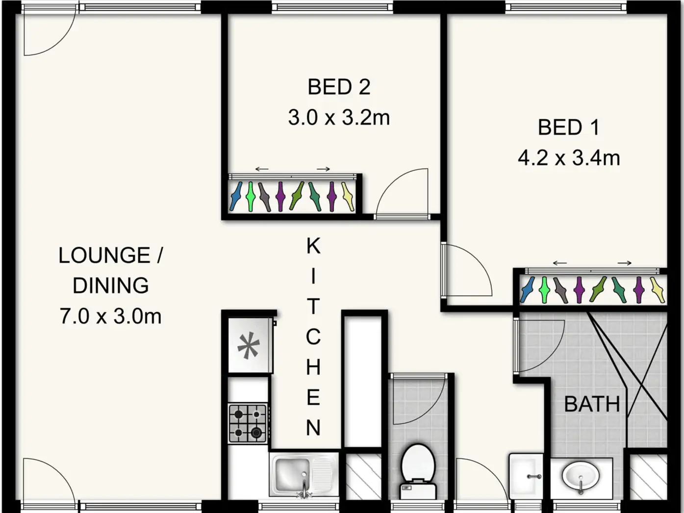 Floorplan of Homely unit listing, 9/39 Jane St, West End QLD 4101