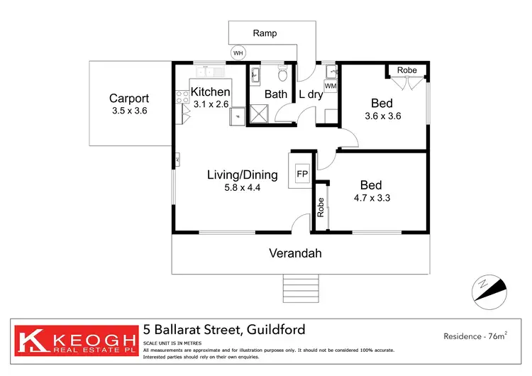Floorplan of Homely unit listing, 1 & 2/5 Ballarat Street, Guildford VIC 3451