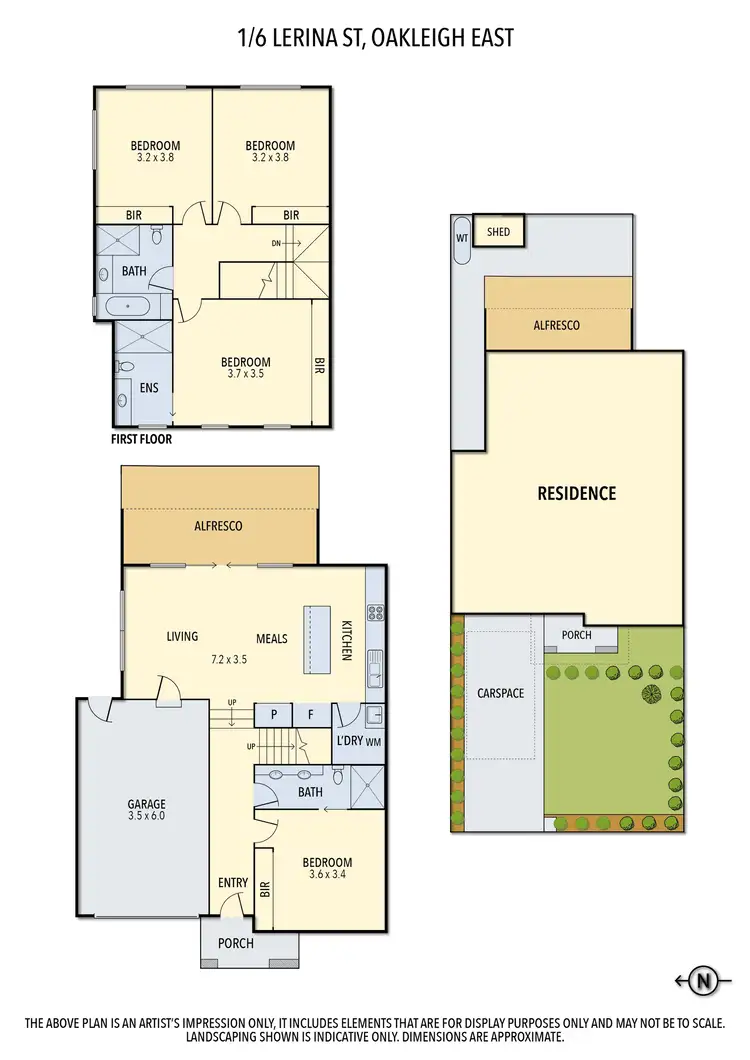 Floorplan of Homely townhouse listing, 1/6 Lerina Street, Oakleigh East VIC 3166