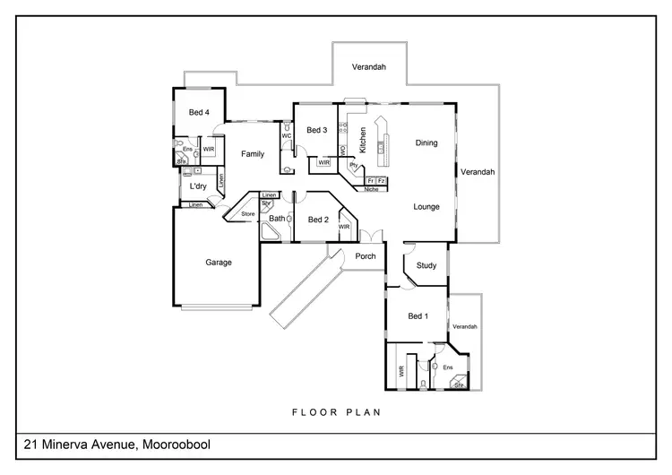 Floorplan of Homely house listing, 21 Minerva Avenue, Mooroobool QLD 4870