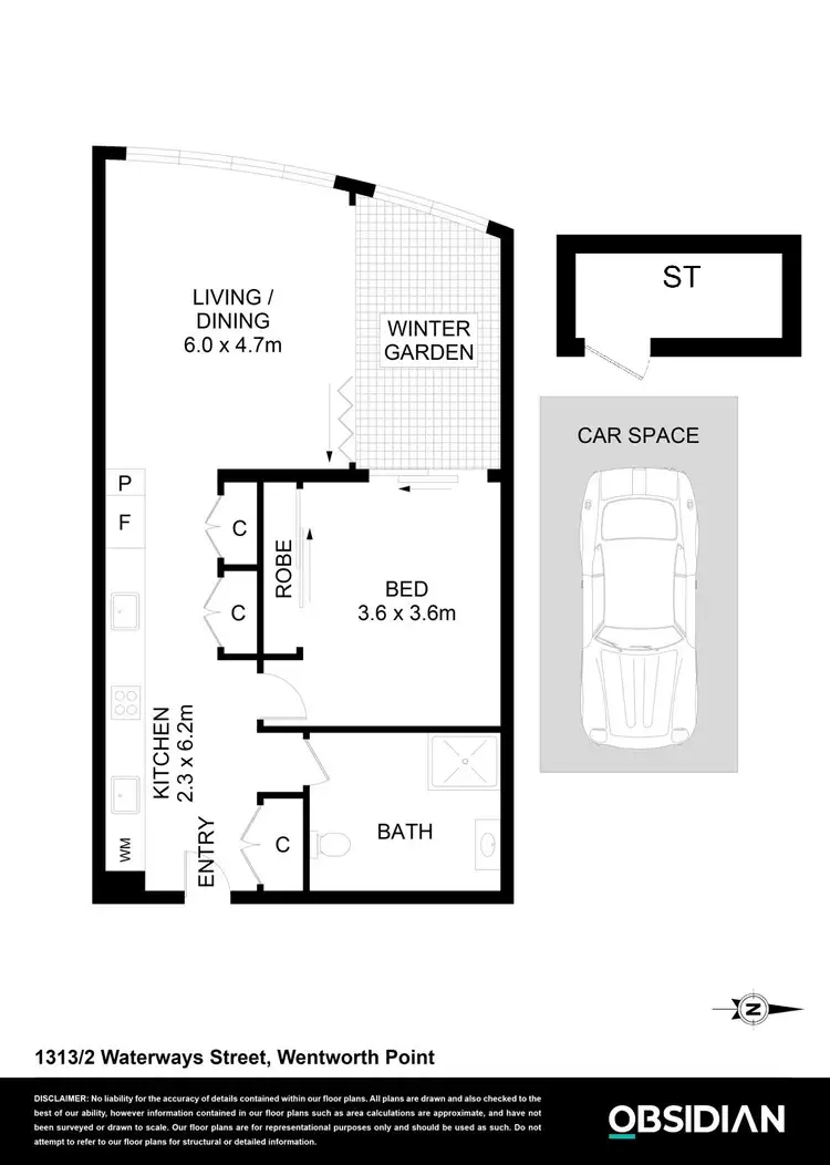 Floorplan of Homely apartment listing, 1313/2 Waterways Street, Wentworth Point NSW 2127