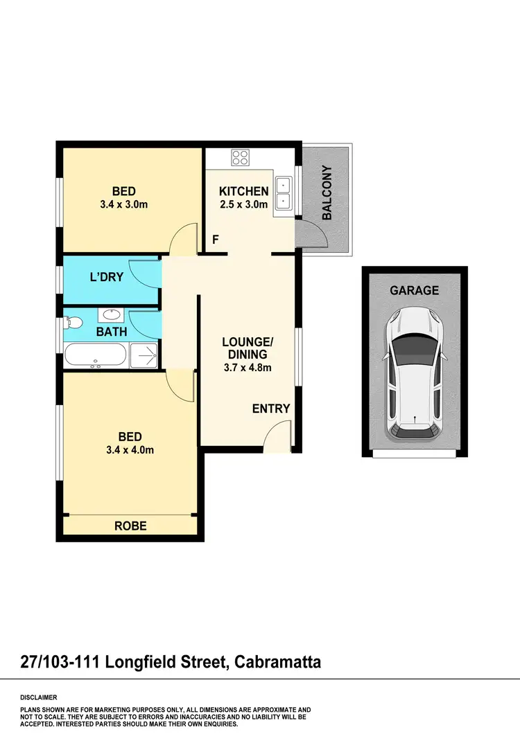 Floorplan of Homely unit listing, 27/103 Longfield Street, Cabramatta NSW 2166
