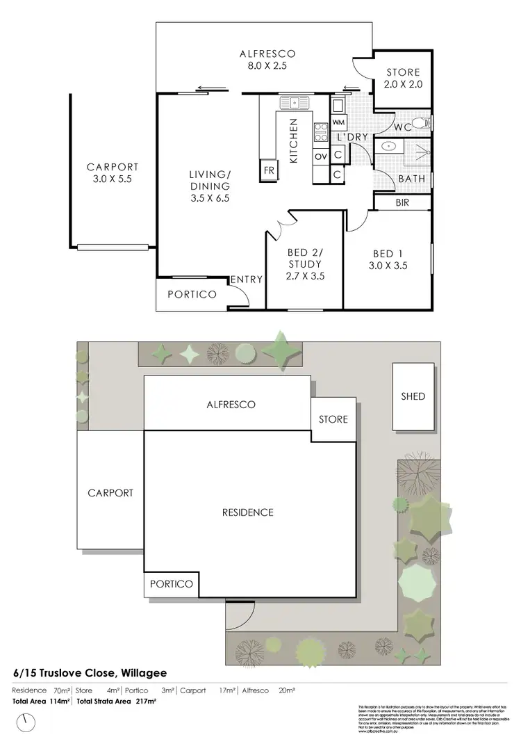 Floorplan of Homely villa listing, 6/15 Truslove Close, Willagee WA 6156