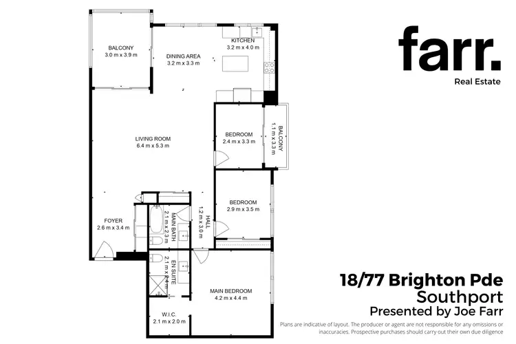 Floorplan of Homely apartment listing, 18/77 Brighton Parade, Southport QLD 4215