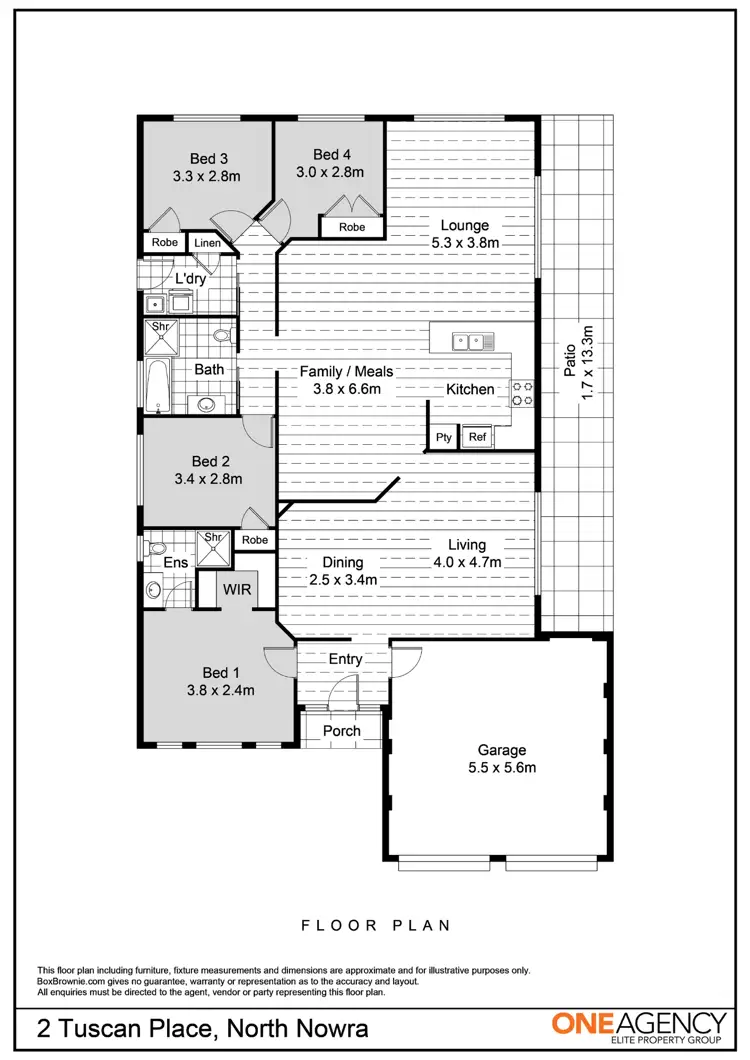 Floorplan of Homely house listing, 2 Tuscan Place, North Nowra NSW 2541