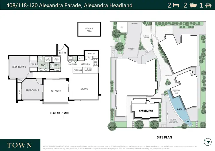 Floorplan of Homely apartment listing, 408/118-120 Alexandra Parade, Alexandra Headland QLD 4572