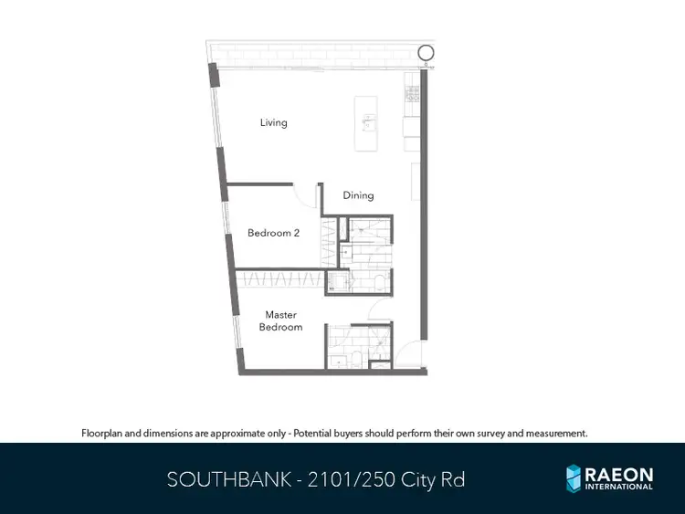 Floorplan of Homely apartment listing, 2101/250 City Road, Southbank VIC 3006