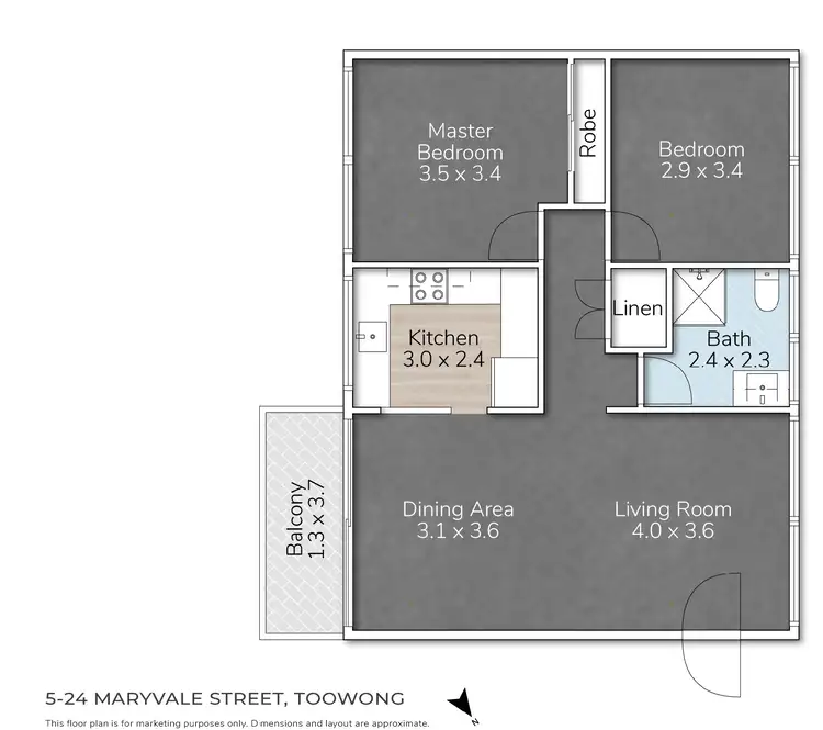 Floorplan of Homely unit listing, 5/24 Maryvale Street, Toowong QLD 4066