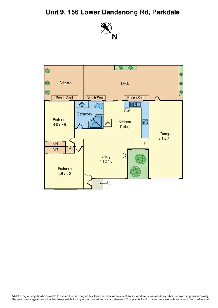Floorplan of Homely unit listing, 9/156 Lower Dandenong Road, Parkdale VIC 3195